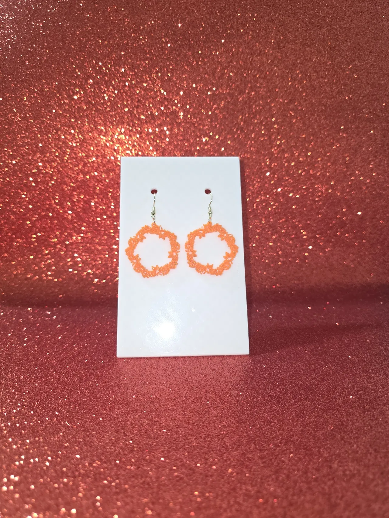 Autumn wreath earrings view 2