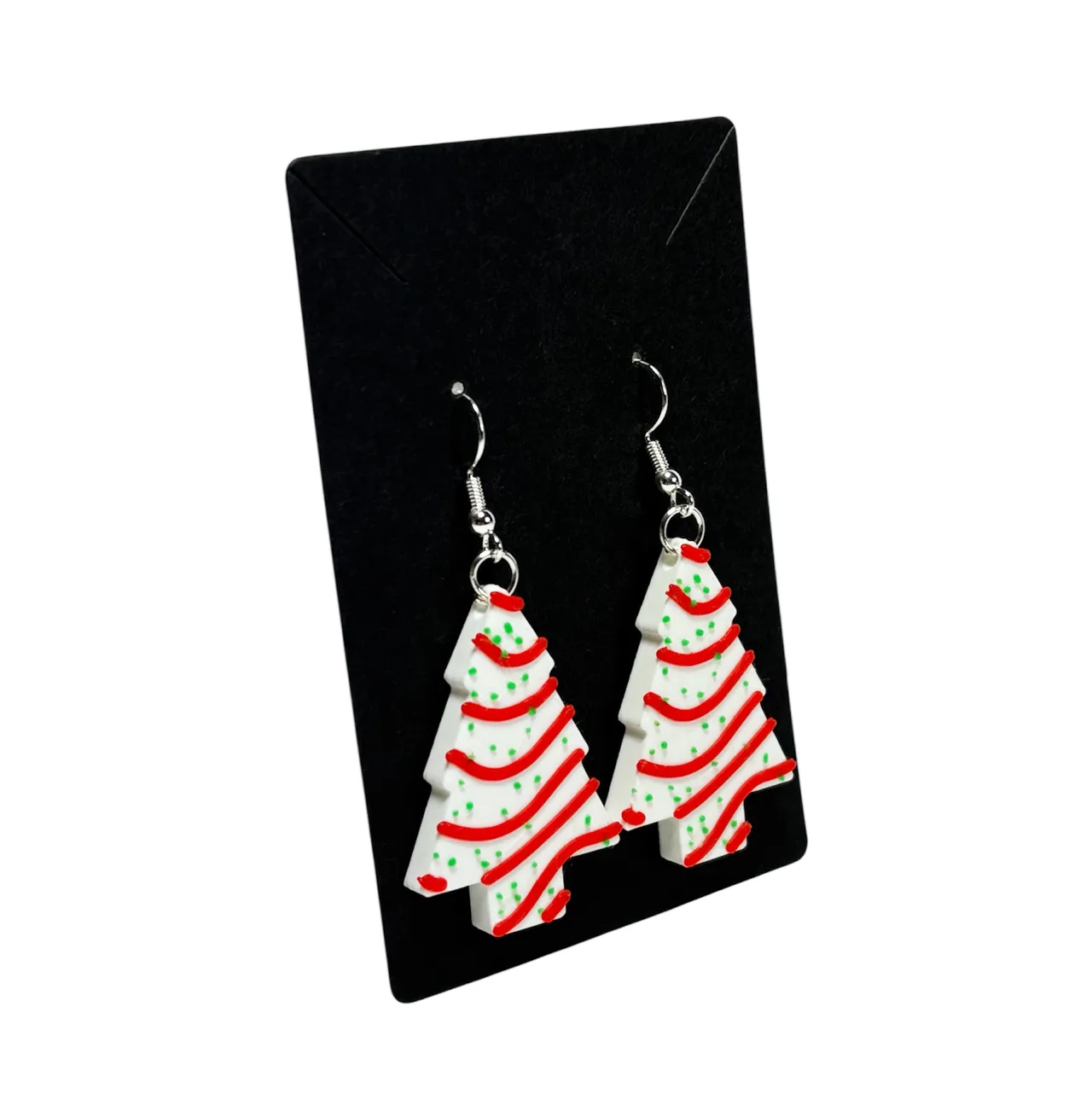 Little Debbie Christmas Tree Earrings view 2