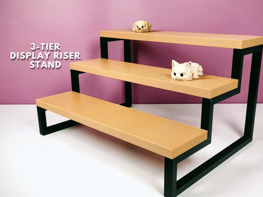 3-Tier Display Riser Stand - Free 3D Print Model - MakerWorld
