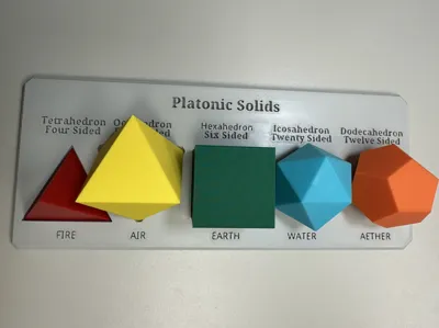Platonic solids presentation display