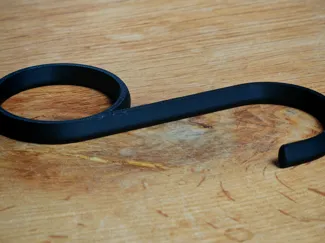 Minimalistic S shaped wardrobe hook 34mm diameter