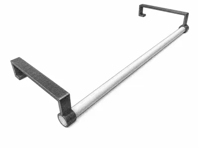 Clothes hanger under the stairs