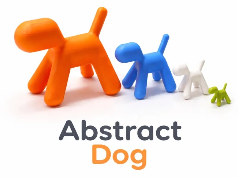 Minimal Abstract Dog Decor