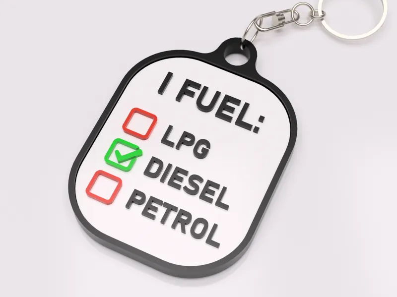 I Fuel Diesel Keychain