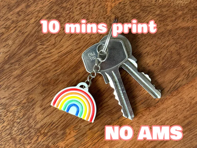 Customizable Rainbow Keychain - 10 Min - NO AMS