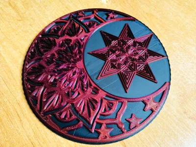 Mandala Coaster + Slavic Star