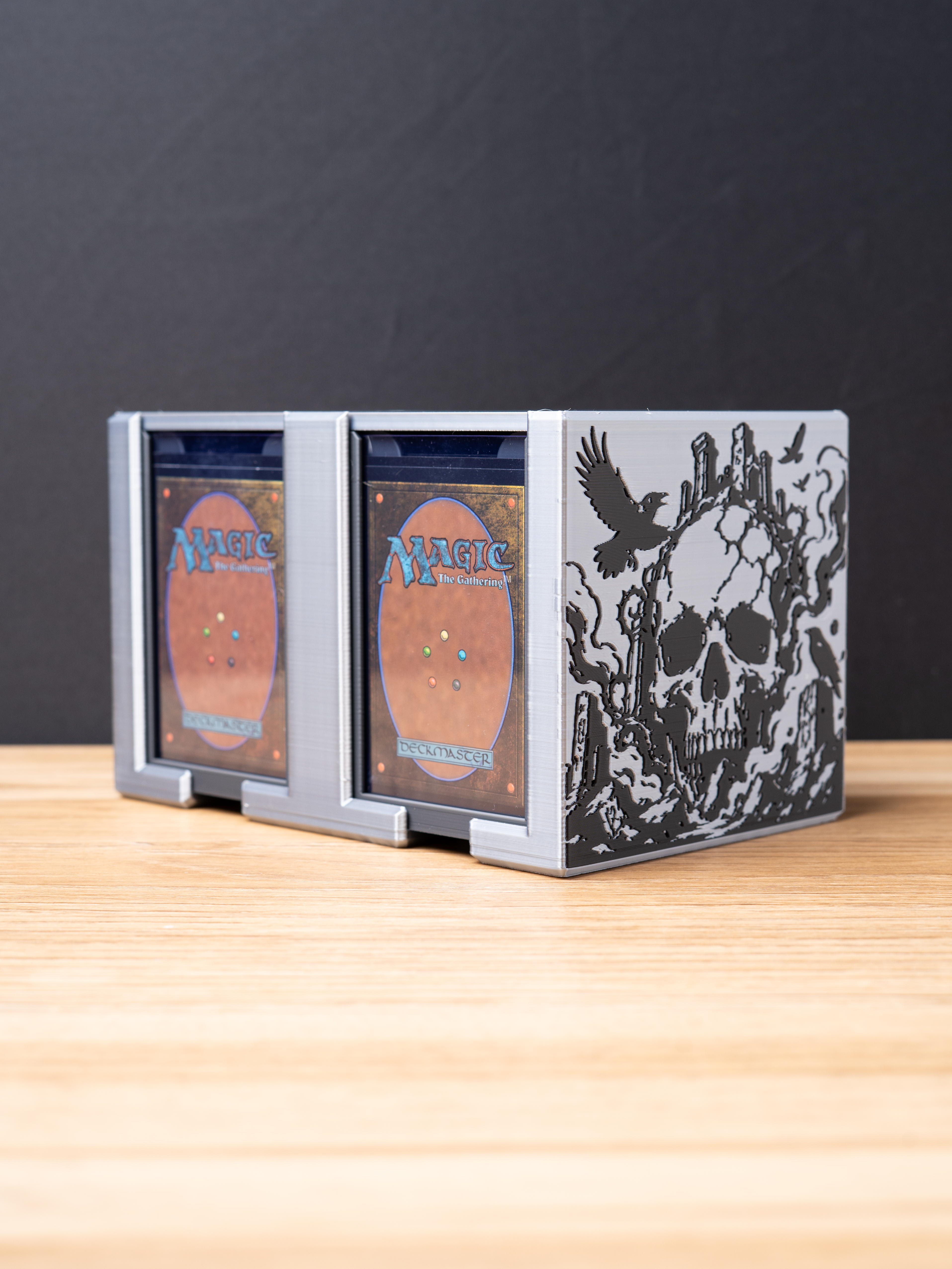 MTG Commander Double Deck Box - Skull- 135 sleeved - Free 3D Print