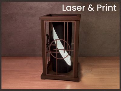 Shoji Kinetic Lamp - Laser & Print