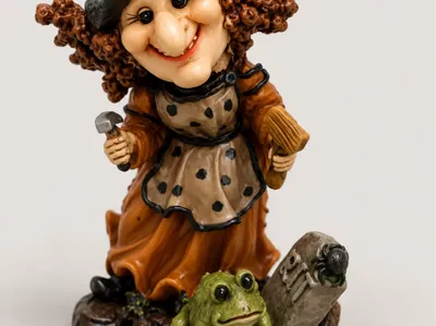 Witch with frog