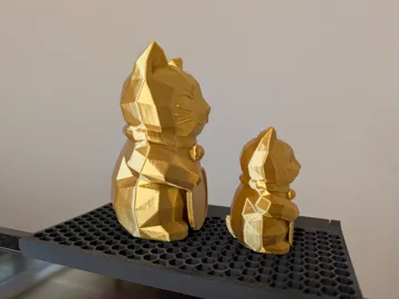 Modelo para impresión 3D: 金運アップ ローポリ 招き猫 — vista de referencia 3