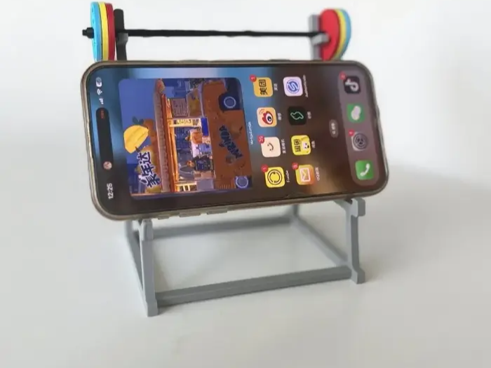 杠铃架手机支架