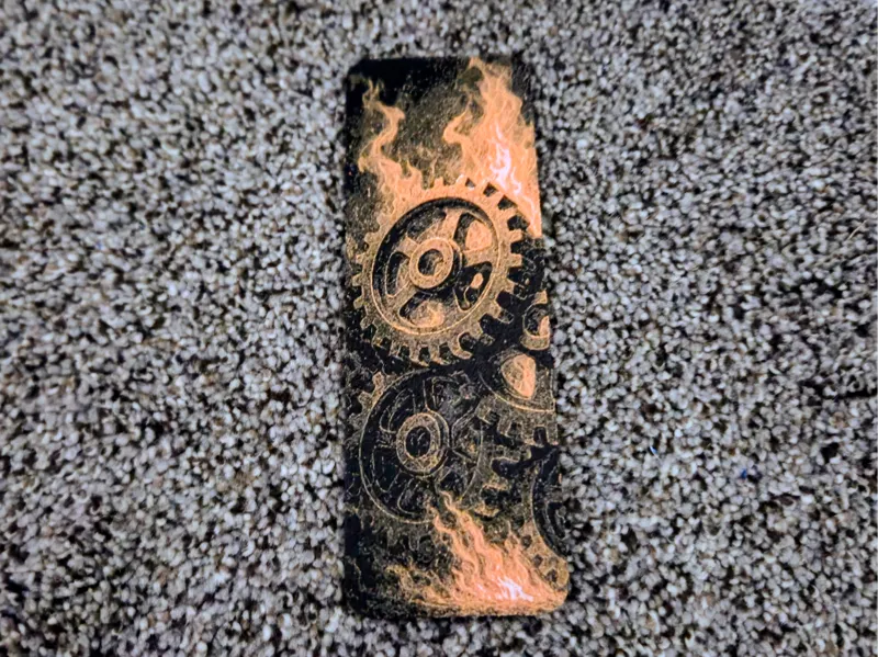 Gear with Fire Bookmark