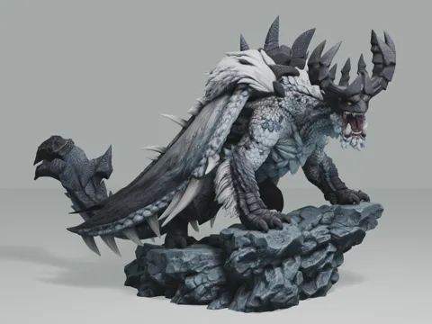 Escenografía en miniatura: Morudomunto - Monster Hunter Diorama #036 — referencia de MakerWorld