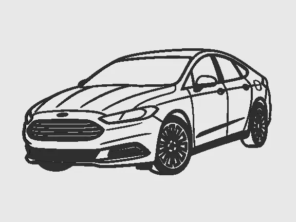 Silhouette murale Ford Mondeo MK5