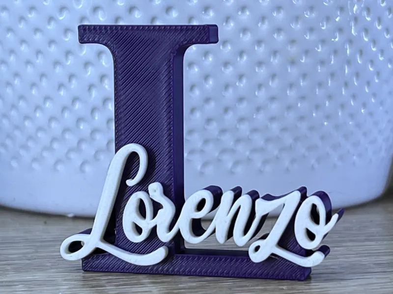 LORENZO Name Ornament Initial Nameplate Sign