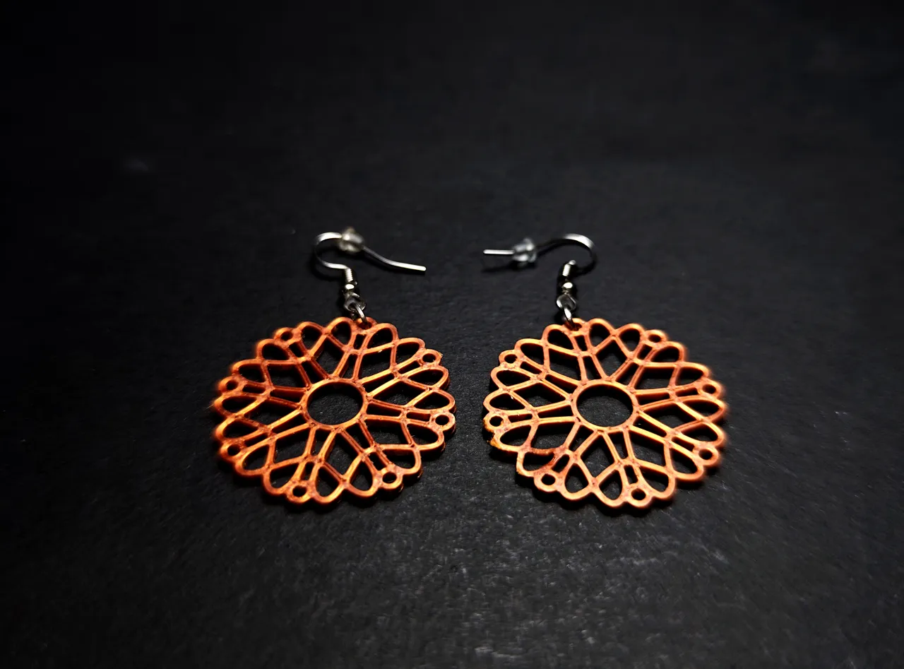 Orbit Lace Earrings view 3
