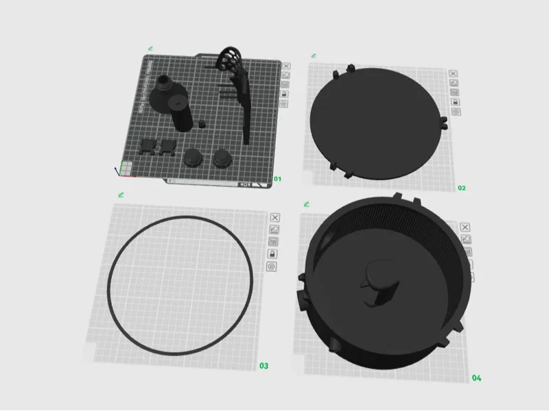 Porta Spool esterno P1 X1 H2 Chiuso con essiccante