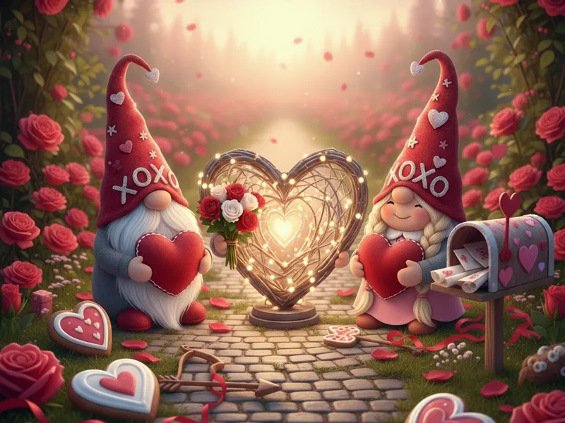 Valentine's love gnome