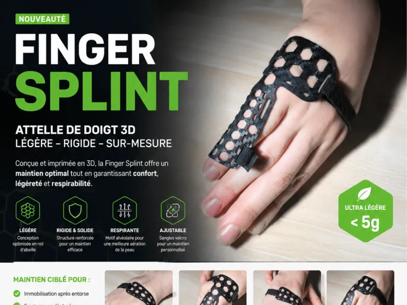 FINGER SPLINT Attelle auriculaire thermoformable