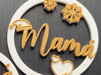 Adorno árbol navidad mamá