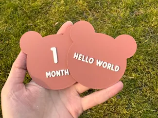 Baby Milestone - Bear (HELLO->12 MONTHS) + español