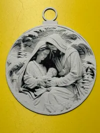 Boule de Noël Marie, Joseph et l'enfant Jésus — photo 4