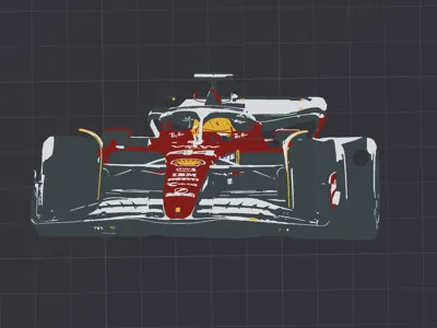 Sir Hamilton on Ferrari Keychain