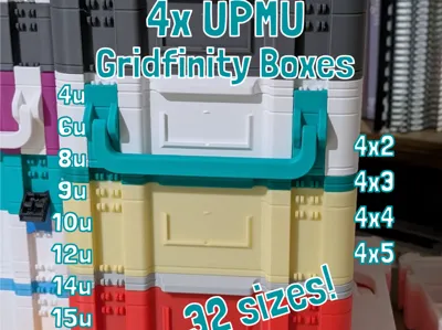 4x UPMU Ultimate Pred-Gridfinity-Box ModularUpdate