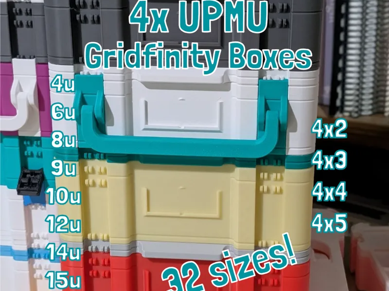 4x UPMU Ultimate Pred-Gridfinity-Box ModularUpdate