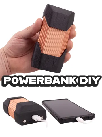 Letrero o emblema decorativo: DIY mini Powerbank MK1 "LINES" — vista de referencia 2