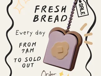 Butter Toast Clicker Keychain