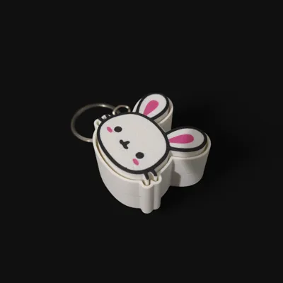 Cute Bunny Clicker Keycap Switch Fidget by MakerPeace 3D - MakerWorld