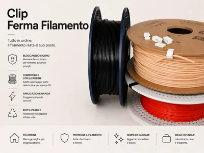 Spool filament clip (Bambu, eSun, Creality)