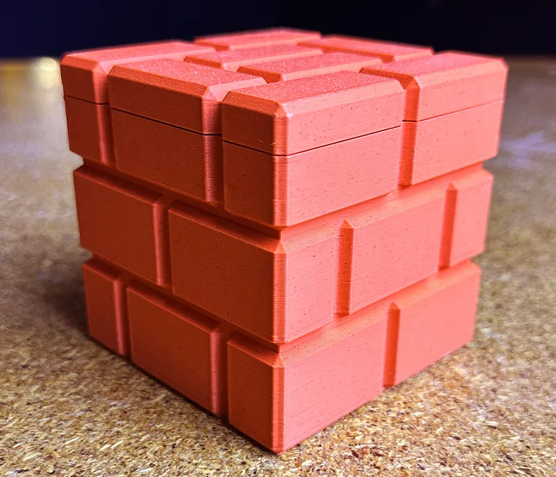 Mario Brick Box with Magnetic Lid