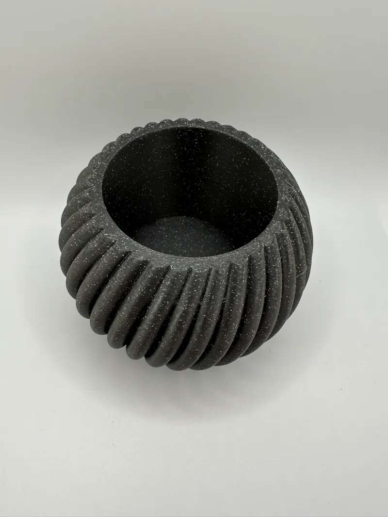 POT DE FLEUR DECO ARRONDI MOTIF ROND