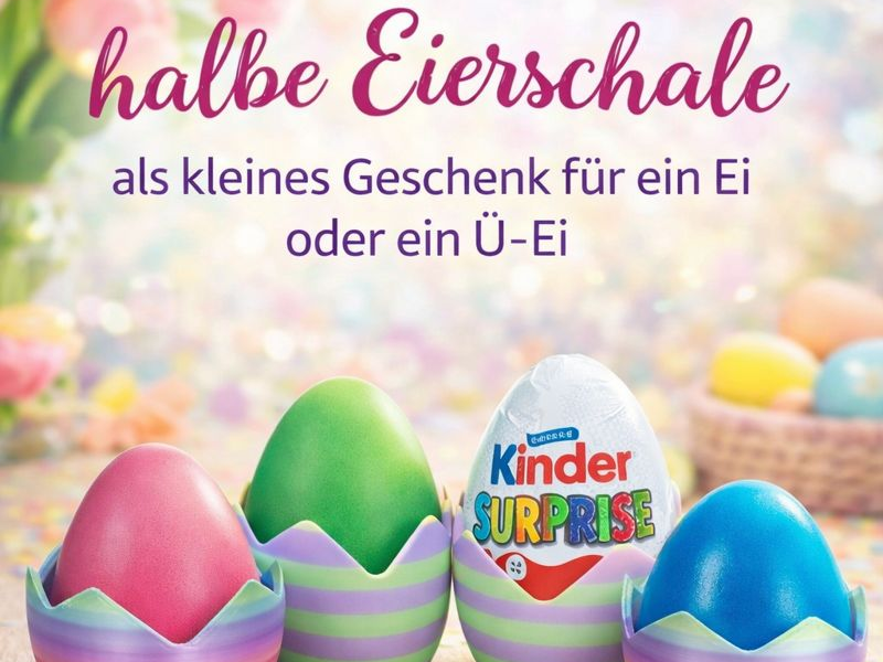 Halbe Eierschale - für ein Ei oder Ü-Ei - Geschenk