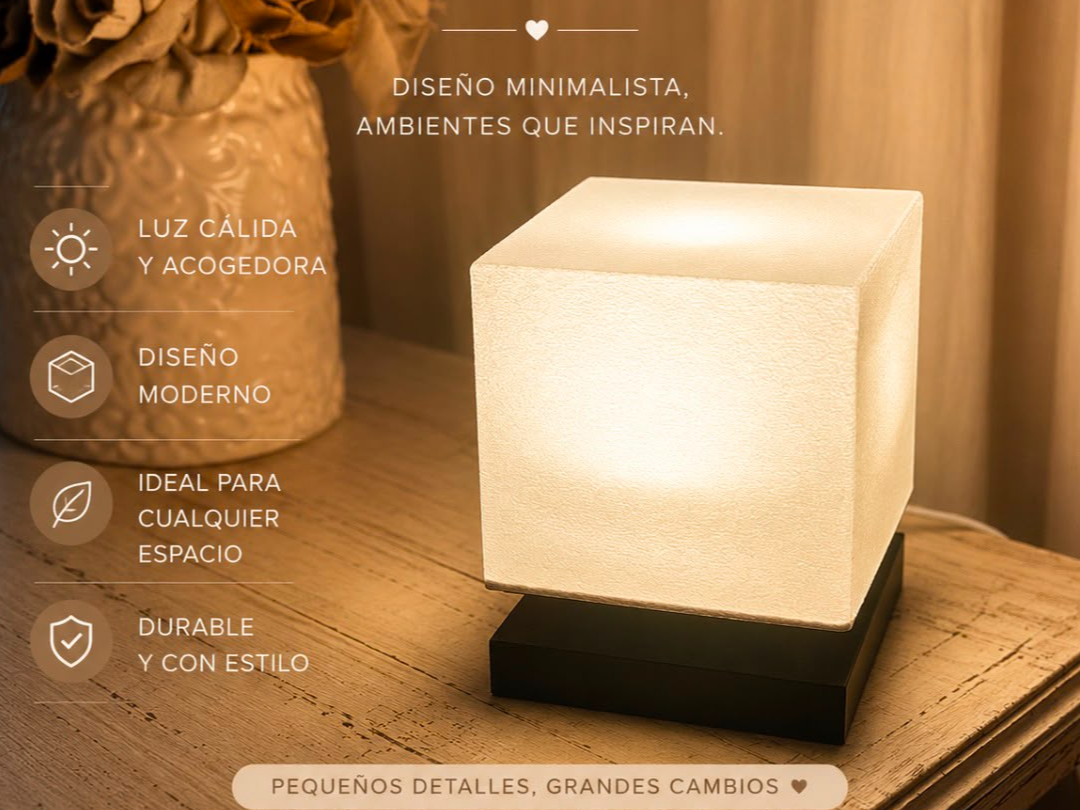 LAMAPARA DE MESA CUADRADA