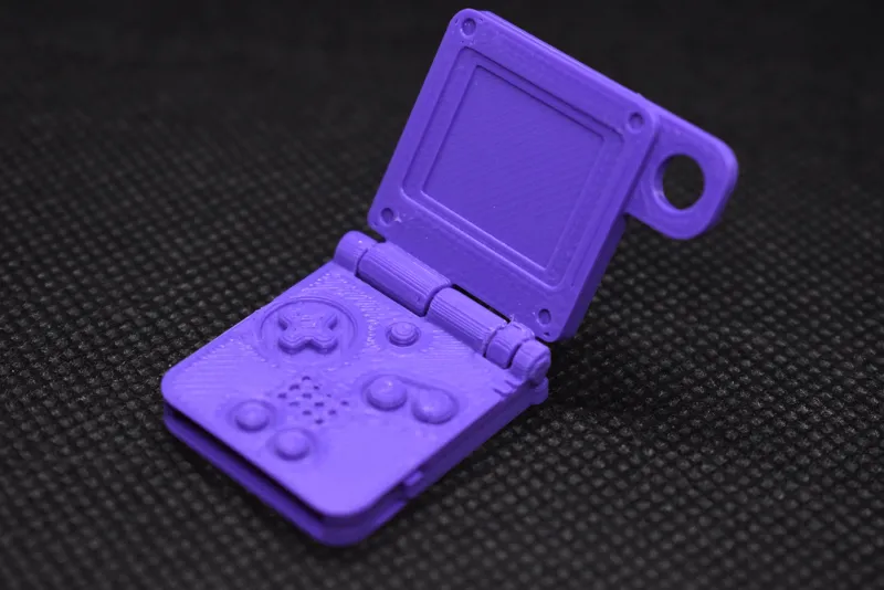Print in Place Game Boy Advance SP Keychain