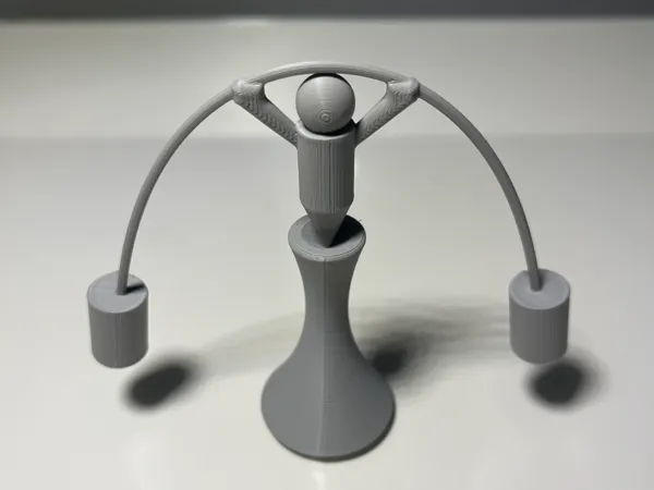 Homme en équilibre (démonstration de centre de gravité)