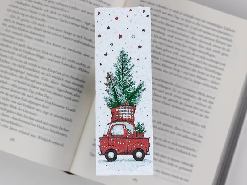 Weihnachtliches Lesezeichen - Hueforge