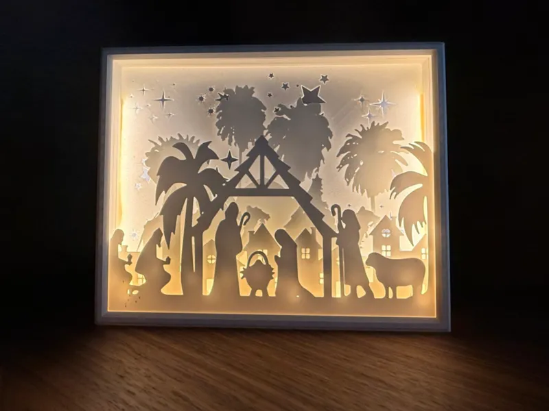 Nativity Glow Shadowbox