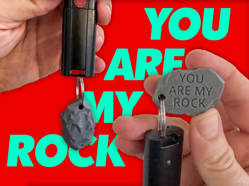 You Are My Rock Keychain