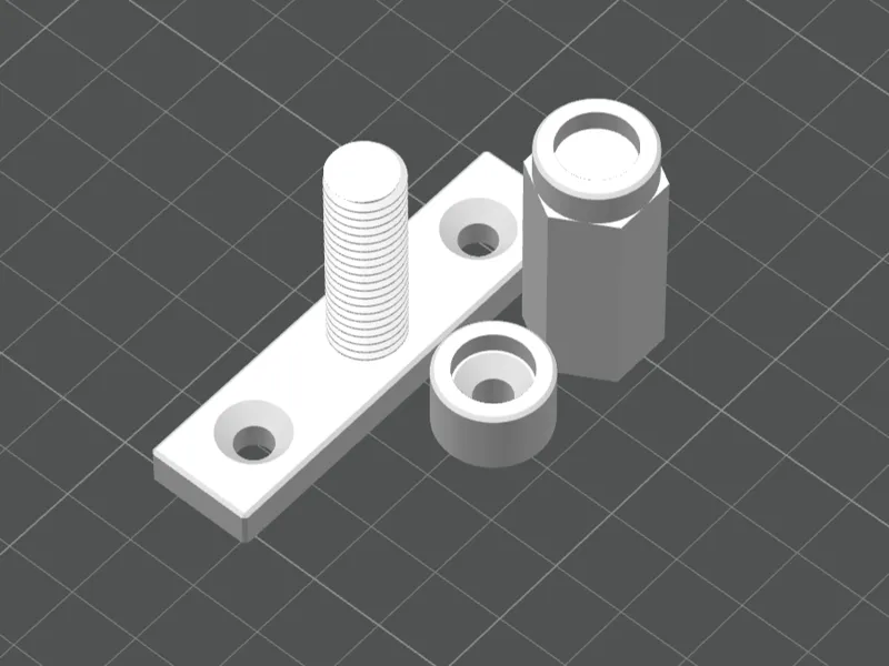 Adjustable door stop 30-50mm