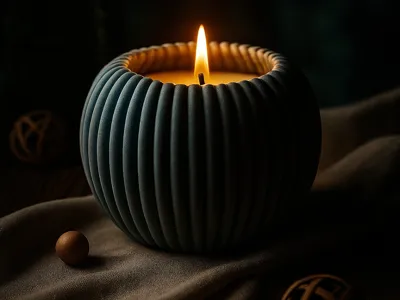 Modern Ribbled Tealight Holder