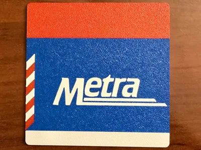Metra Logo Coaster