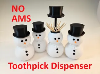 Snowman Toothpick Dispenser
