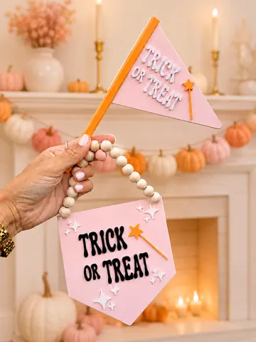 Letrero o emblema decorativo: Trick or Treat Sign — vista de referencia 3