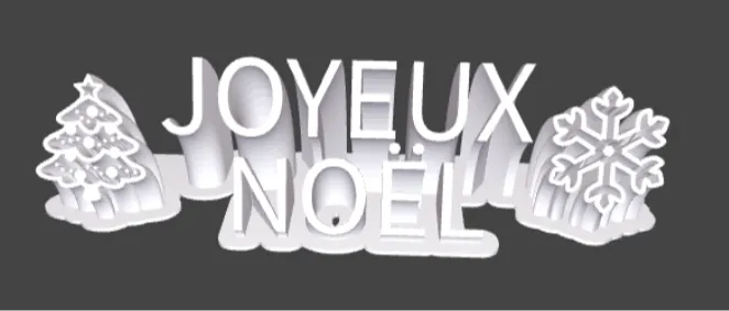 Joyeux Noël avec sapin et flocon (décoration)