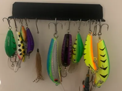 Fishing lure wall display mount