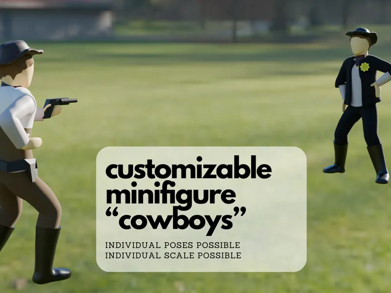 H0 Scale Minifigures "Cowboys"